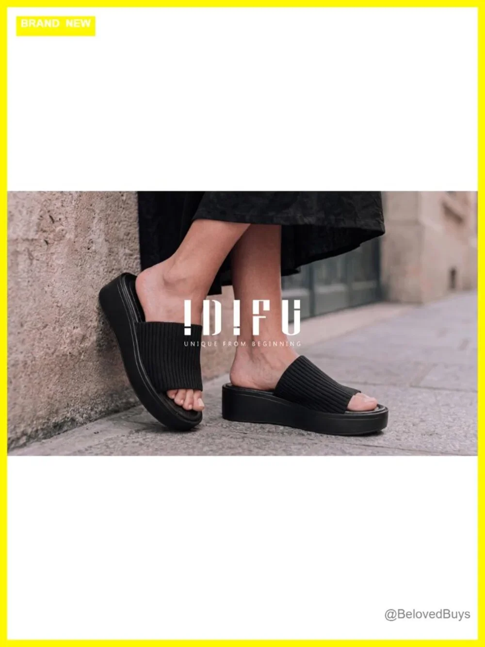 Comfortable Chunky Platform Wedge Sandals Slip On Open Toe Summer Slide